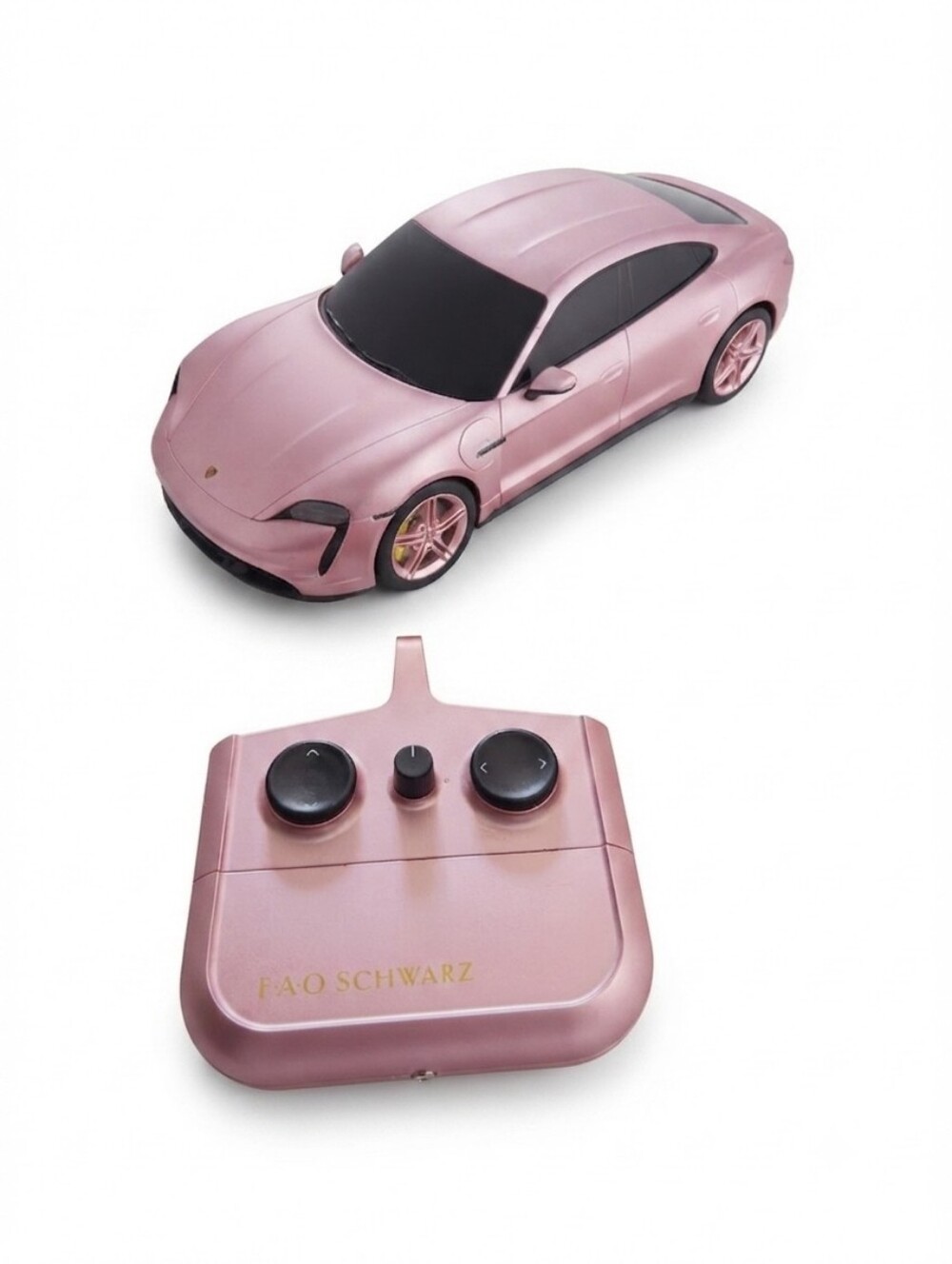 ​FAO Schwarz Metallic Pink Porsche Taycan Turbo S RC Car – Remote Controlled